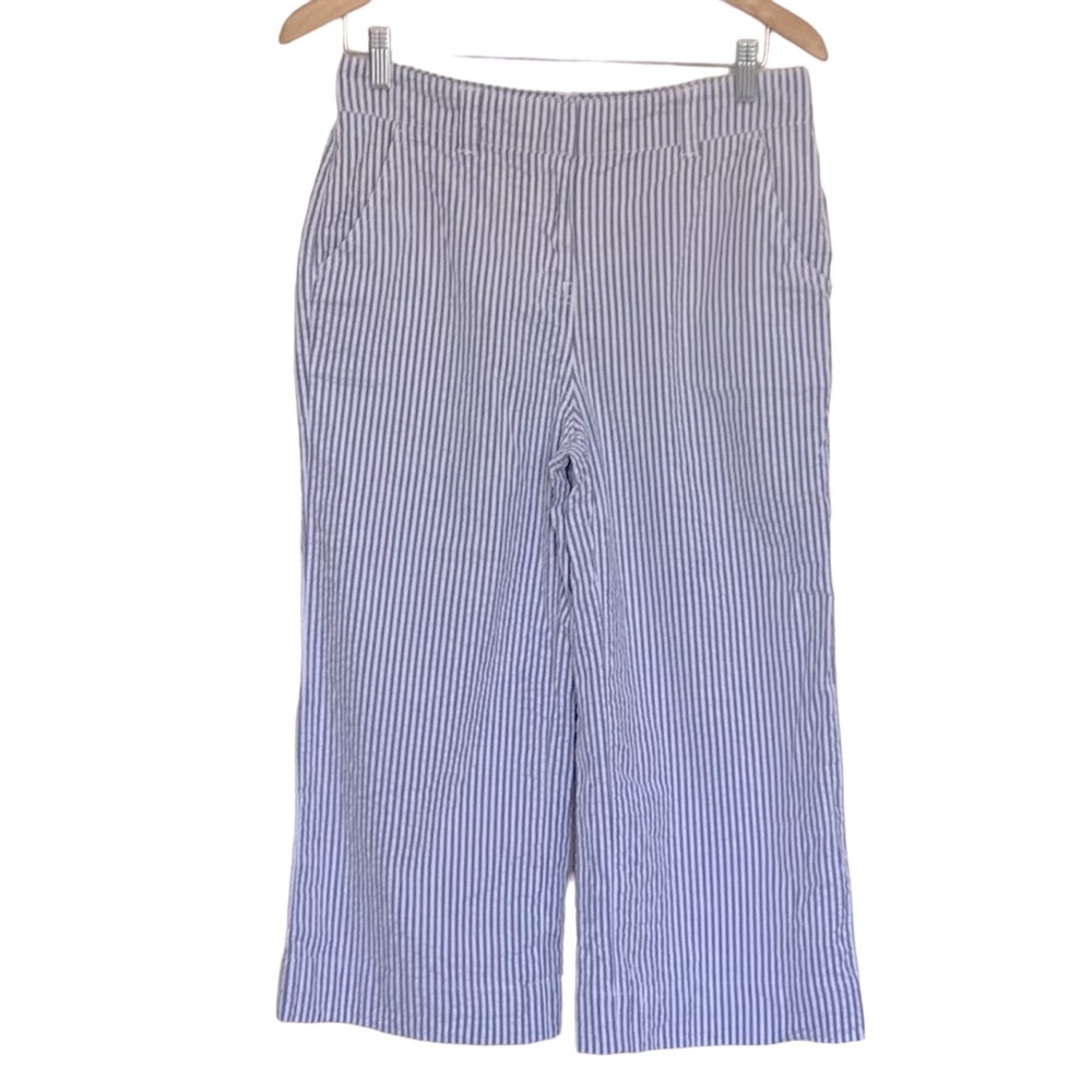 Vineyard Vines Seersucker High Waist Cropped Pants Size 6